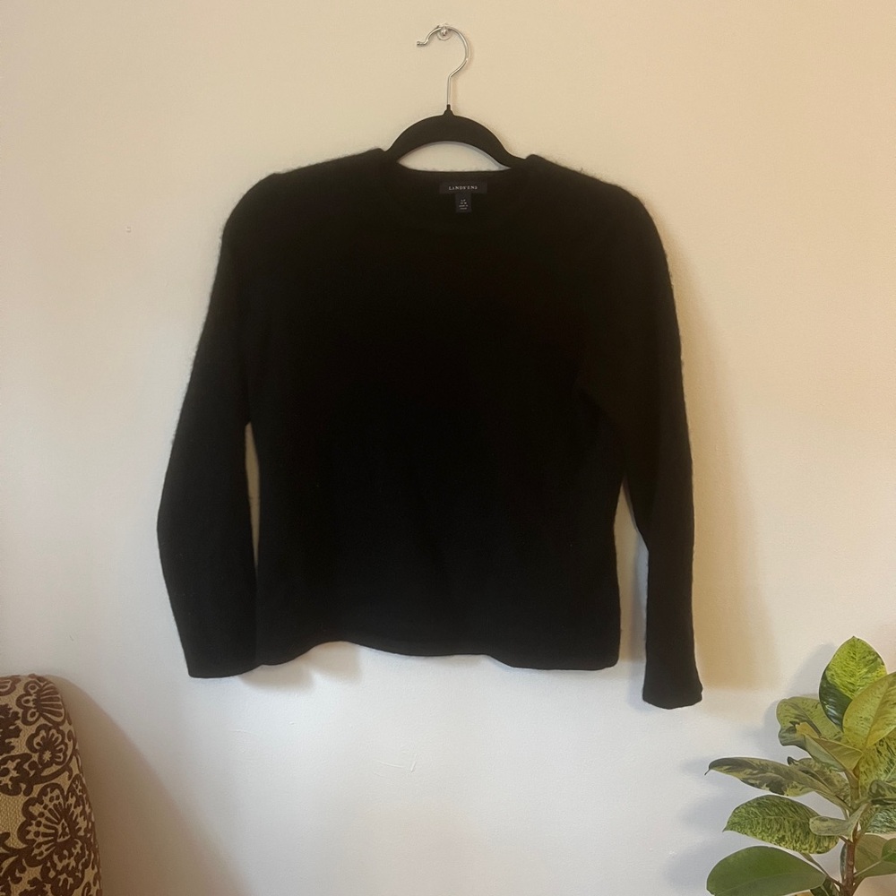 Lands' End Cashmere Black Sweater